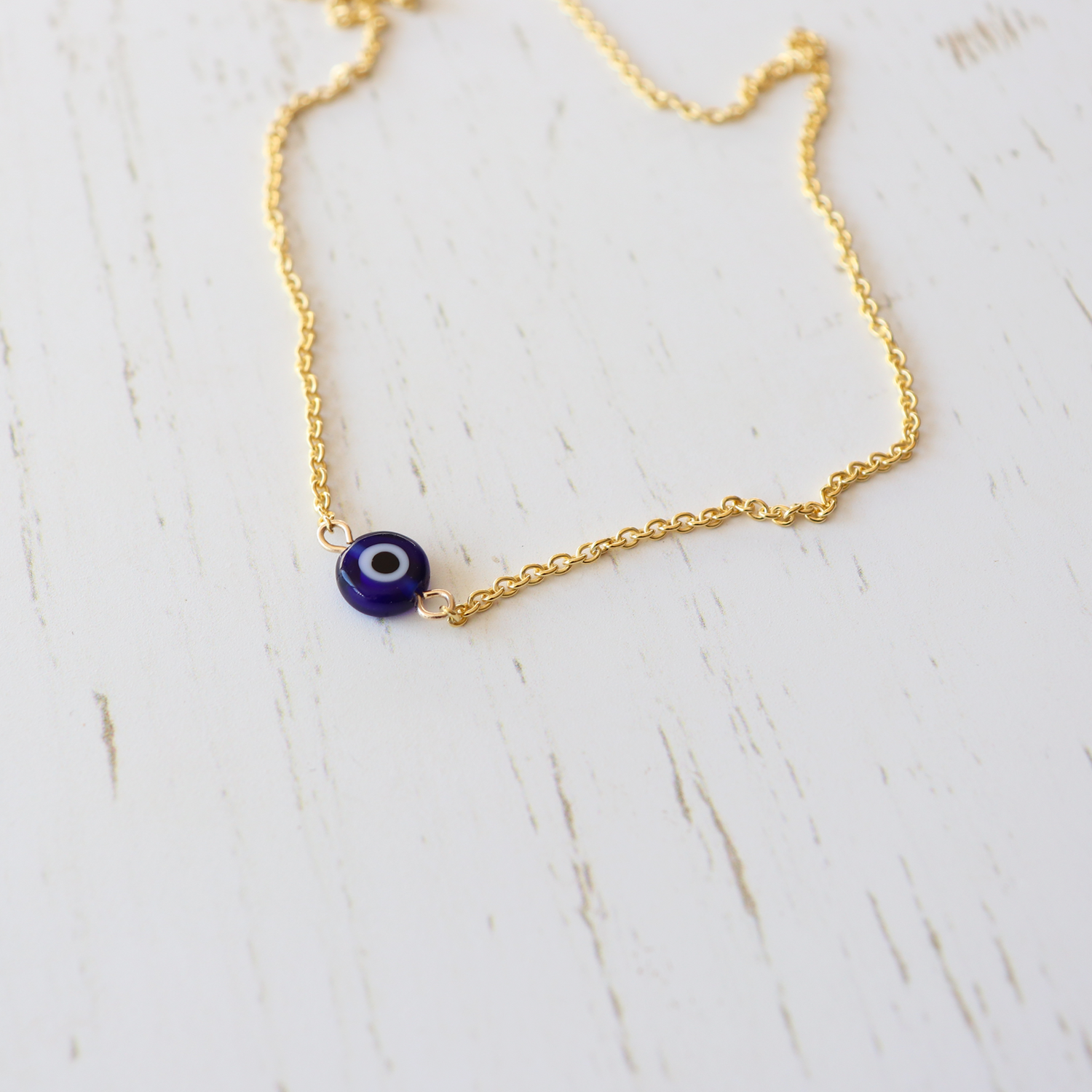 Evil Eye Gold Necklace - Aligned Gemini Co