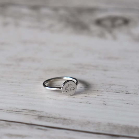 Rainbow Ring - Vintage Rose Handmade Jewellery