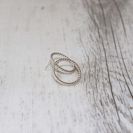 Eternity Hoop Stud - Vintage Rose Handmade Jewellery