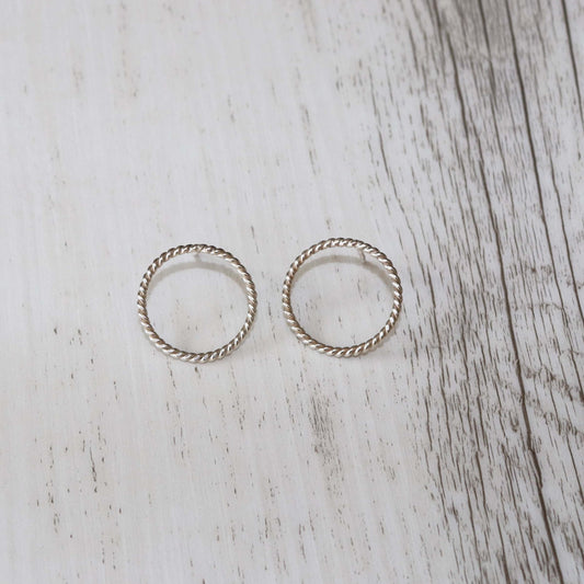 Eternity Hoop Stud - Vintage Rose Handmade Jewellery