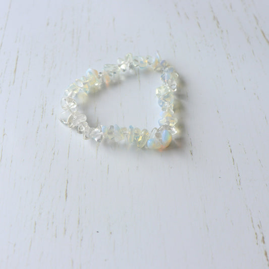 Opalite crystal chip bracelet-Crystal bracelets-Layered bracelets-Crystals-Crystal jewellery-Opalite-New beginnings