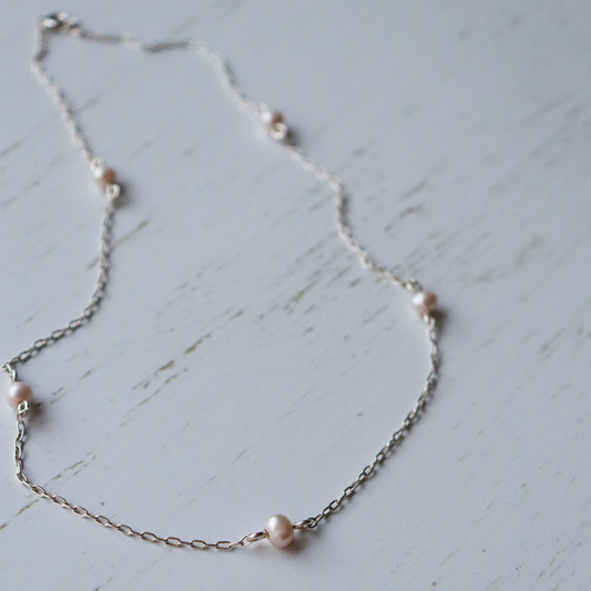 Pearl choker - Vintage Rose Handmade Jewellery