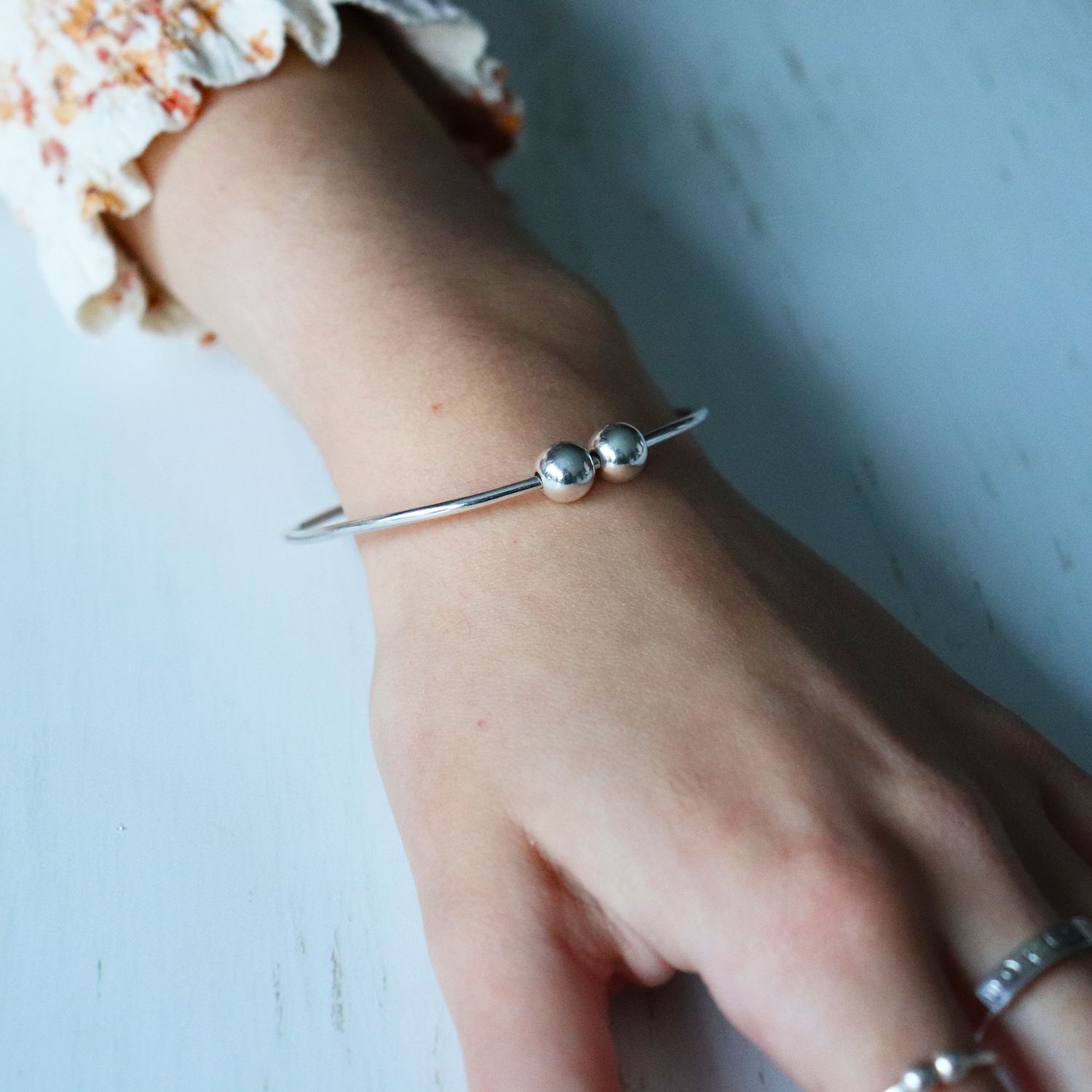 Anxiety Bangle - Vintage Rose Handmade Jewellery