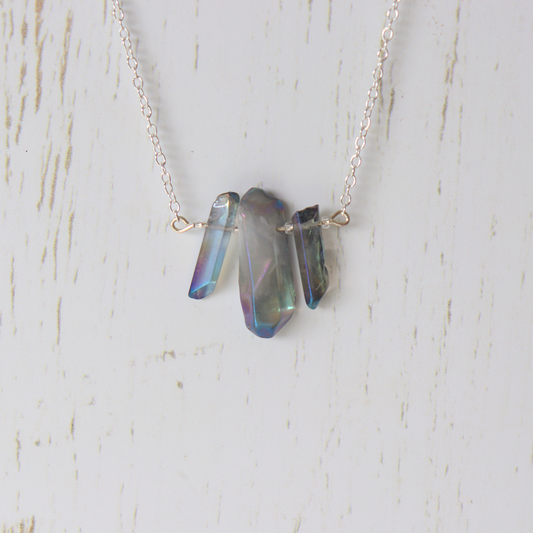 Aura Quartz Necklace - Vintage Rose Handmade Jewellery