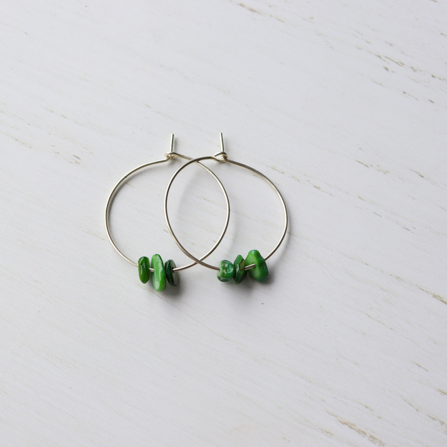 Crystal chip hoop earrings - Aligned Gemini Co