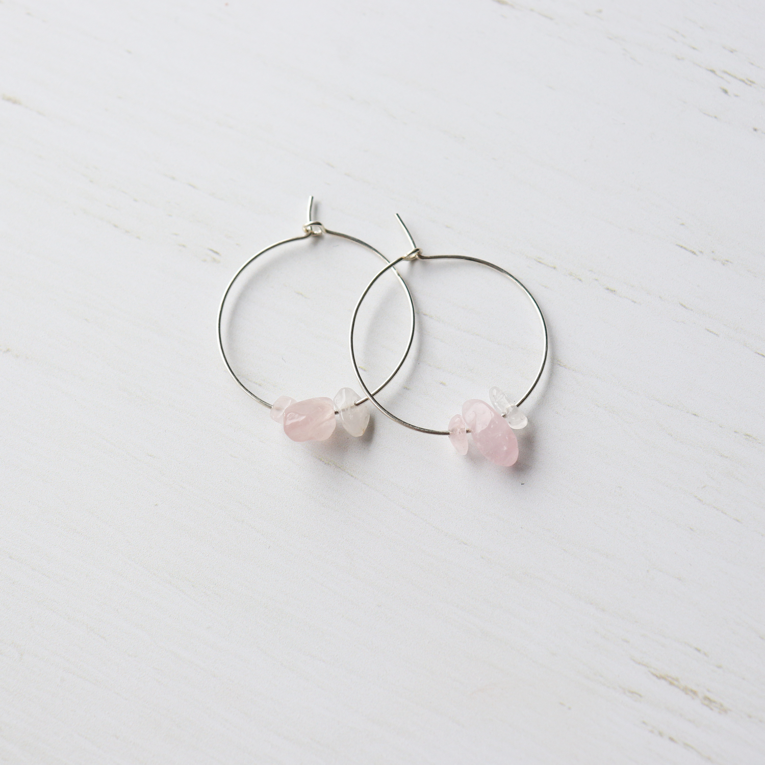 Crystal chip hoop earrings - Aligned Gemini Co