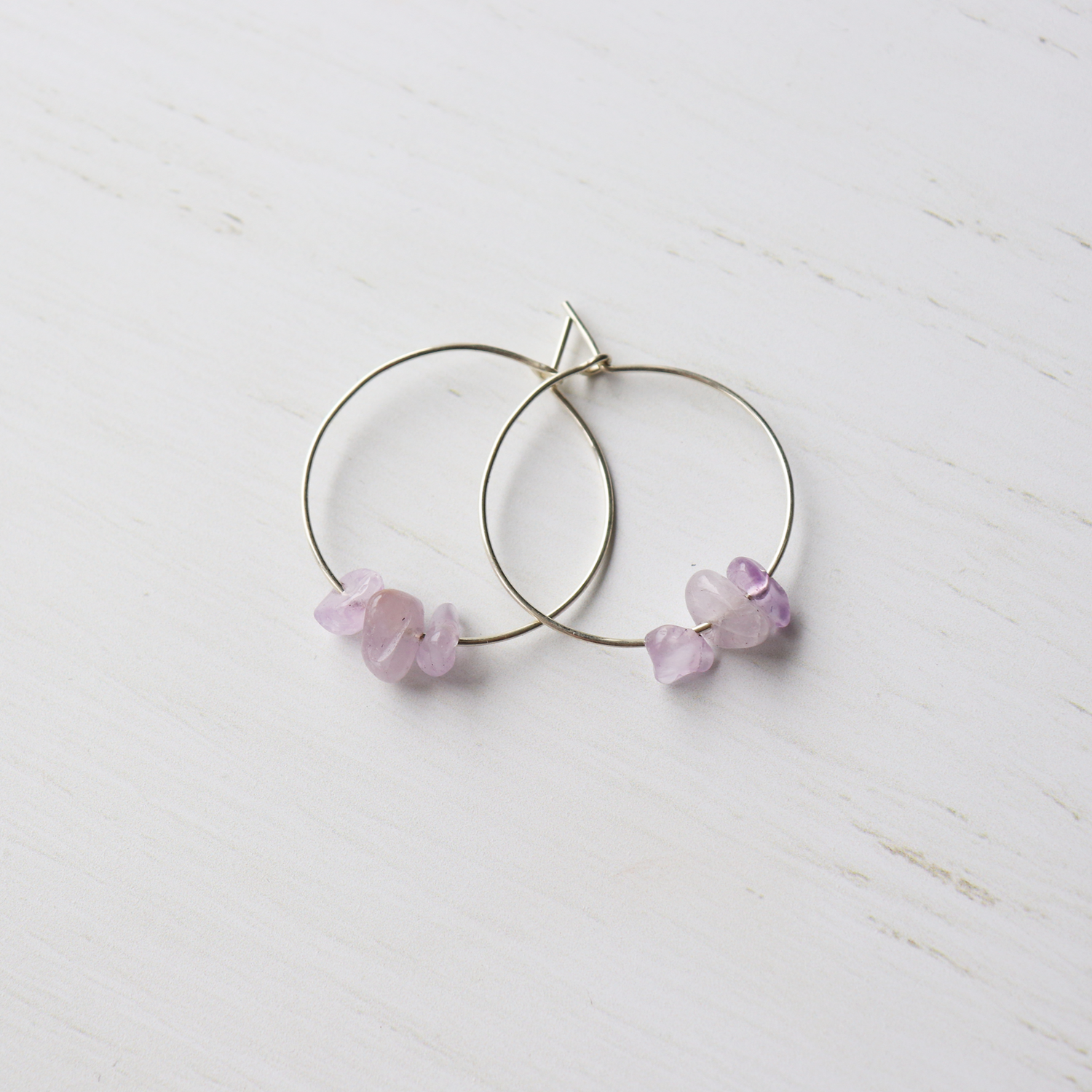 Crystal chip hoop earrings - Aligned Gemini Co