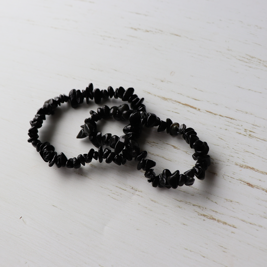 Black Obsidian crystal bracelet - Aligned Gemini Co