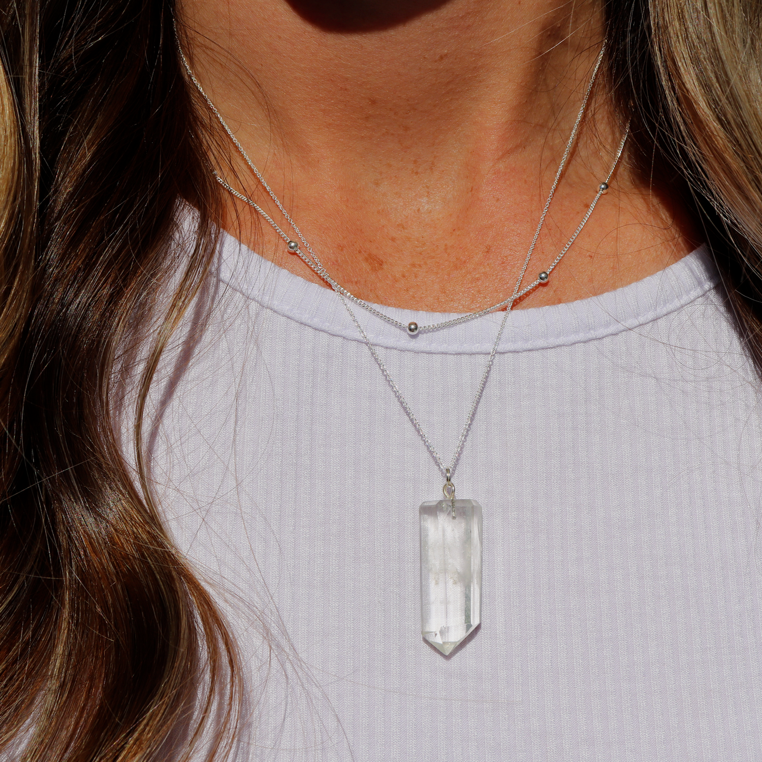 Stacey Crystals - Beautiful clear quartz crystal necklace ❤️☀️🧚🏻 **Clear  Quartz is the most popular and versatile healing stone of all the crystals.  It is the most powerful healing stone thought to